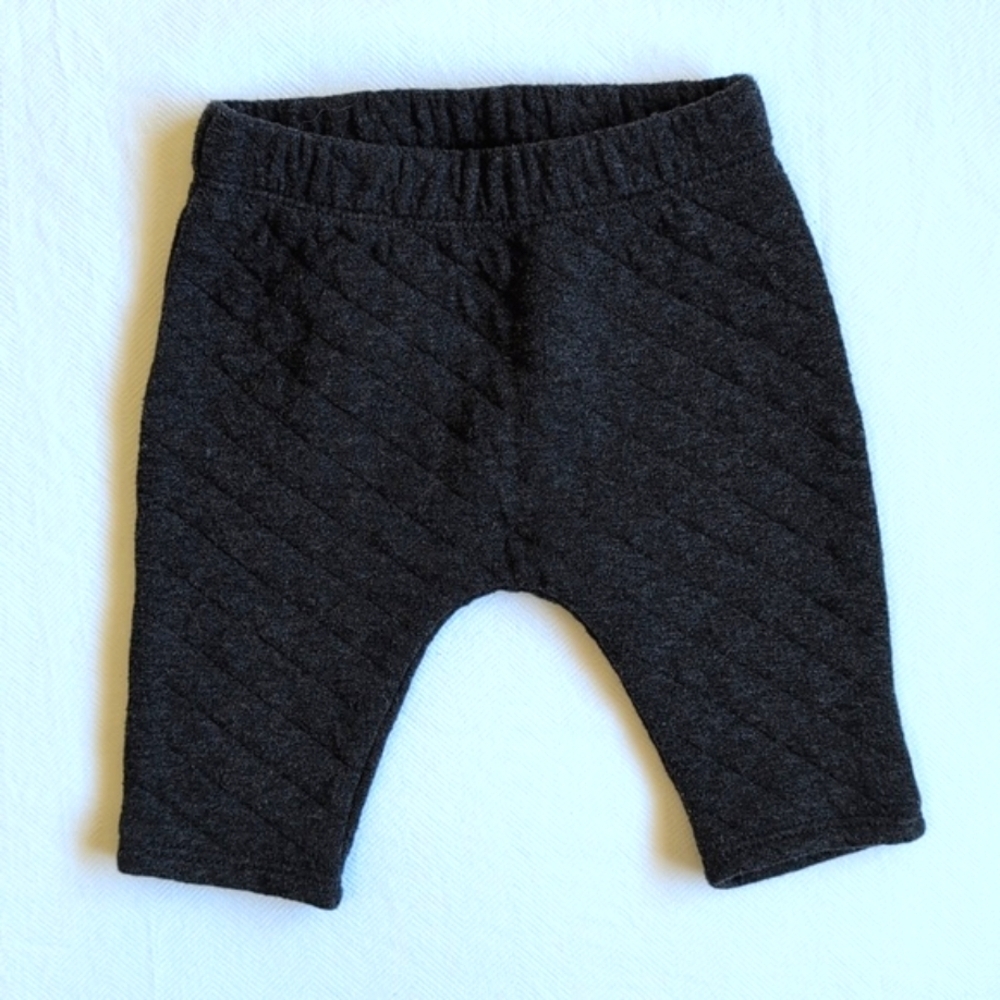 first impressions grey quilted insulated comfy pants newborn baby unisex